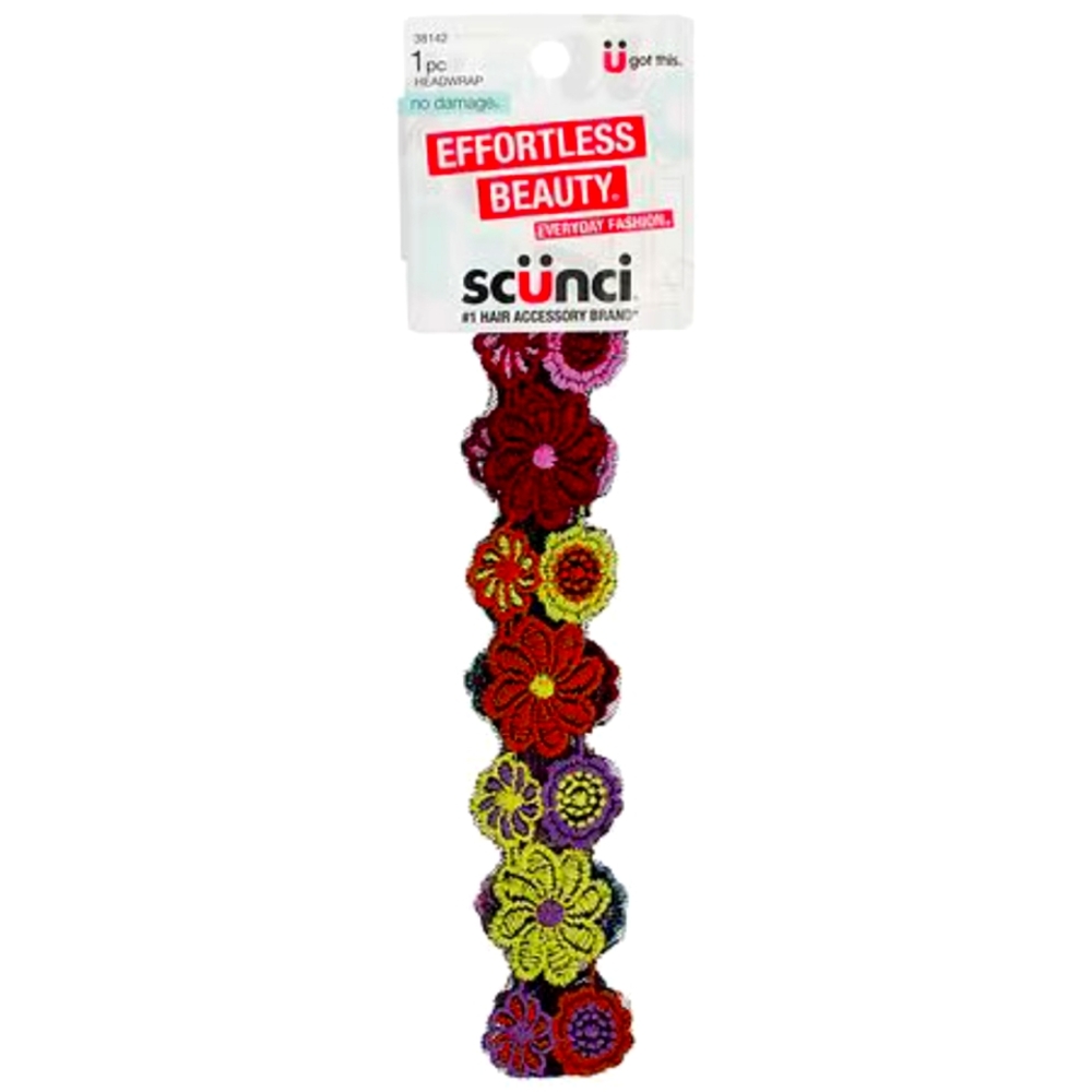 New ScunciEmbroidered Flower Headwrap